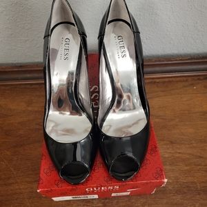 Black Patent Heels by Guess Marciano Size 10